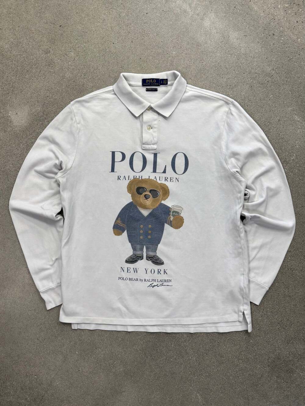 Vintage Polo Ralph Lauren New York Polo Bear Long-Sleeve Shirt - L